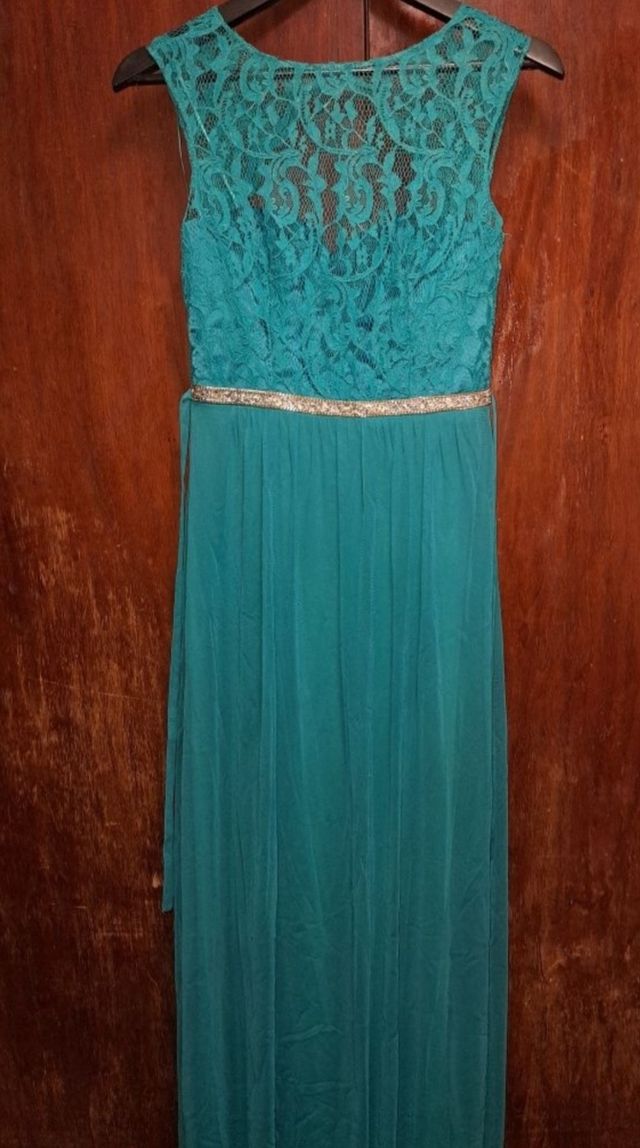 Vestido Longo verde esmeralda