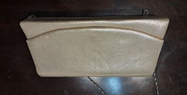 Bolsa de Festa Bege/ dourado