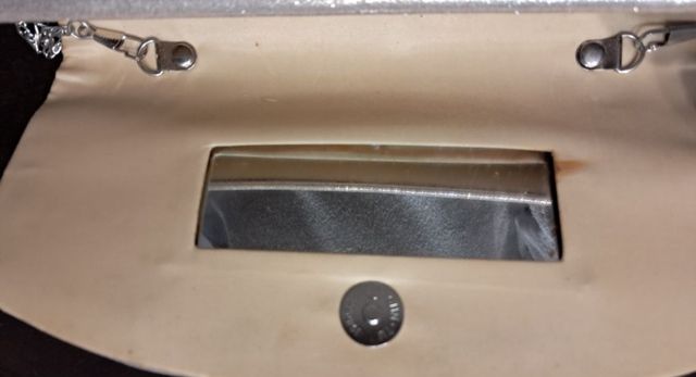 Bolsa de Festa Bege/ dourado