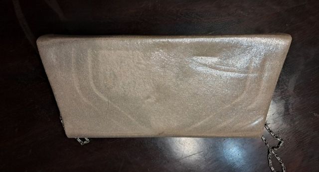 Bolsa de Festa Bege/ dourado