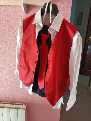 Traje comunión niño - Azul y Rojo