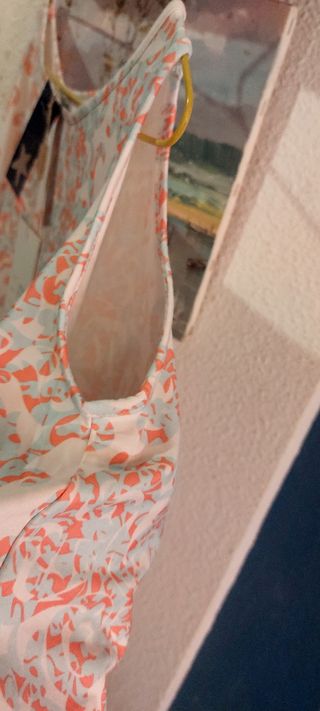 Blusón verano blanco-naranja T-M