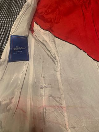 Traje de mujer, marca El Ganso, azul y blanco