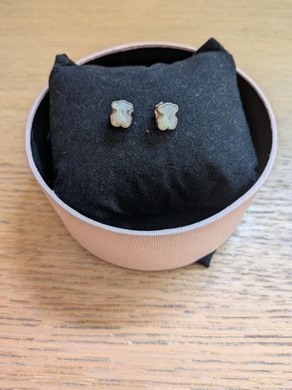 Pendientes Tous oso | Plata y blanco