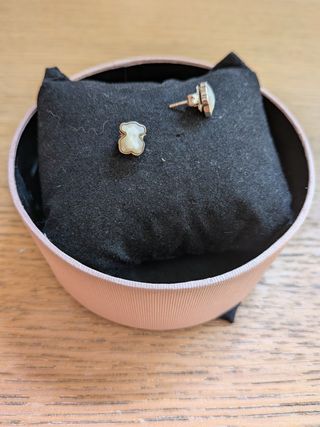 Pendientes Tous oso | Plata y blanco