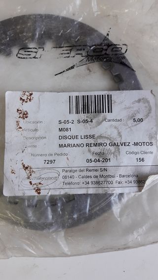 Disco Embrague Sherco M081 - 5uds