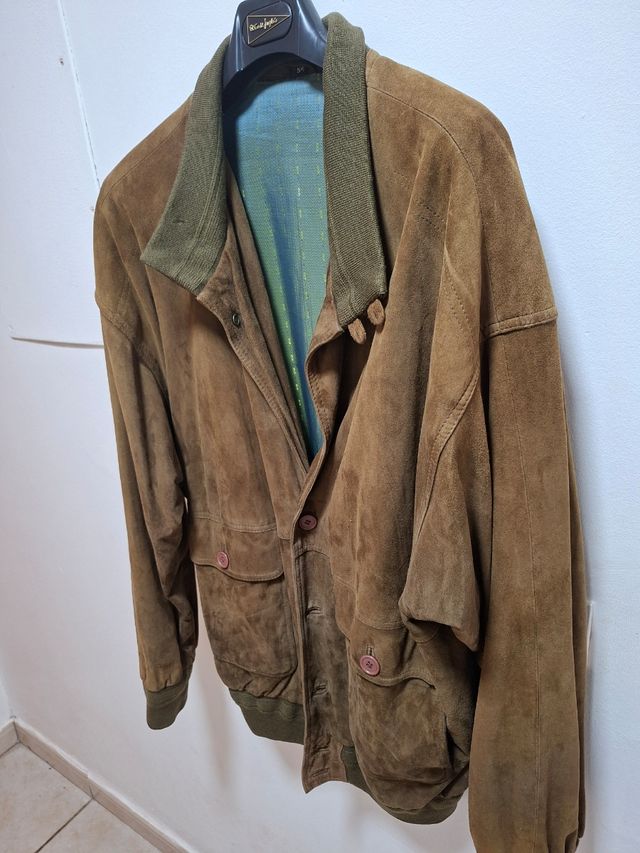 Chaqueta de ante marrón