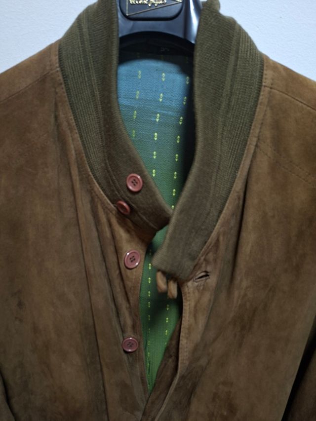 Chaqueta de ante marrón