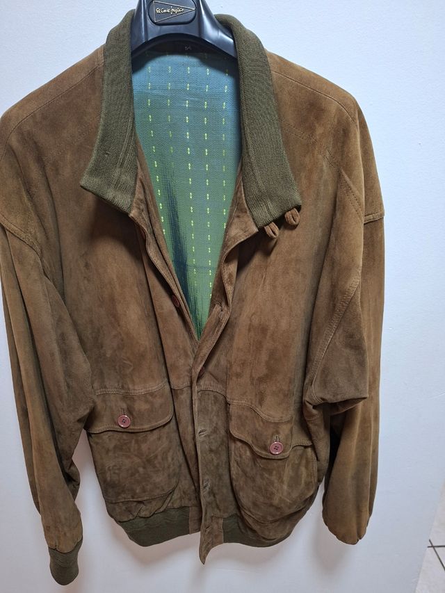 Chaqueta de ante marrón