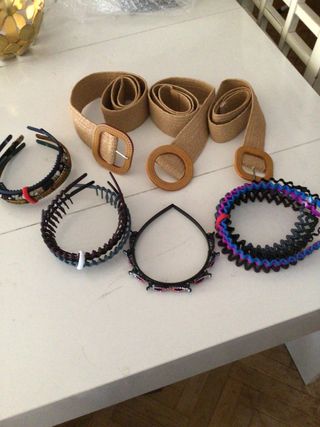 Cinturones y diademas - Beige y marrón