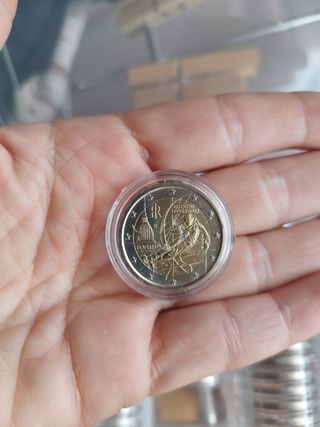 Moneda 2€ conmemorativa Italia 2002