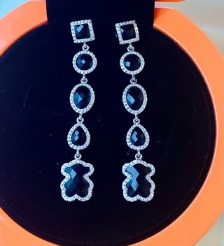 Pendientes Tous oro blanco con diamantes 