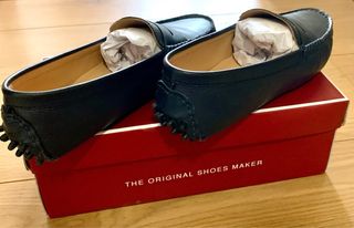 Mocasines de mujer de piel azul, John Scoty