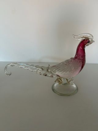 Scultura Pavone In Vetro di Murano