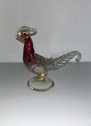 Scultura Pavone In Vetro di Murano