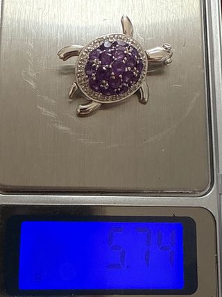 Colgante tortuga ORO Y  PIEDRAS PRECIOSAS