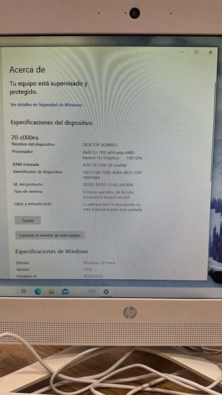HP All-in-One 20" Blanco Impecable
