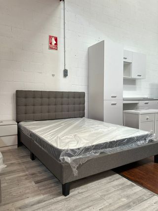 Cama 135x190 + Colchon + Cabecero - Completa