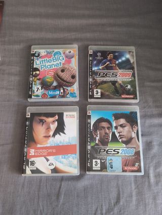 4 Juegos PS3: LBP, Mirror's Edge, PES 2008-2009