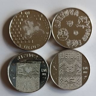 Lituania lote 4 monedas 1,5€ 2020-2022