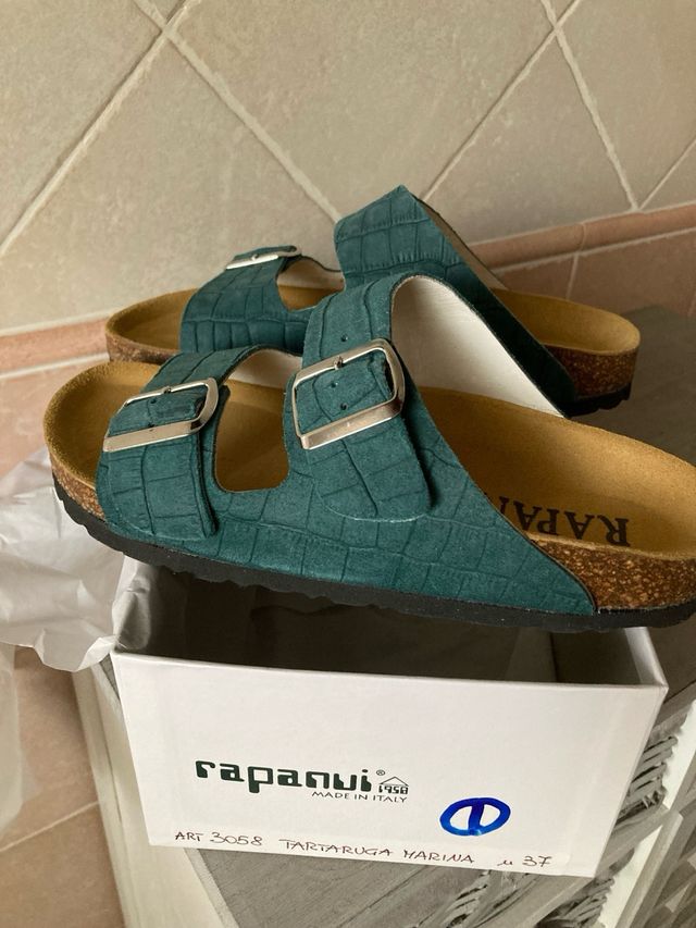 Rapanui Sandali - Verde Petrolio, 37