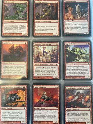 90 cartas Magic rojas
