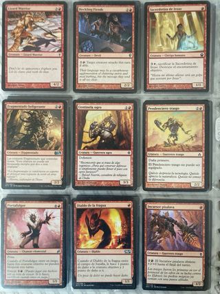 90 cartas Magic rojas