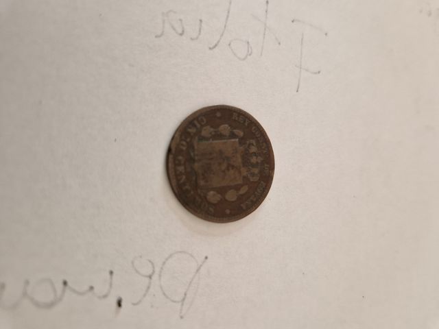 Moneda 5 céntimos 1877