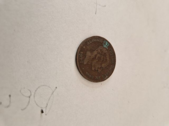 Moneda 5 céntimos 1877