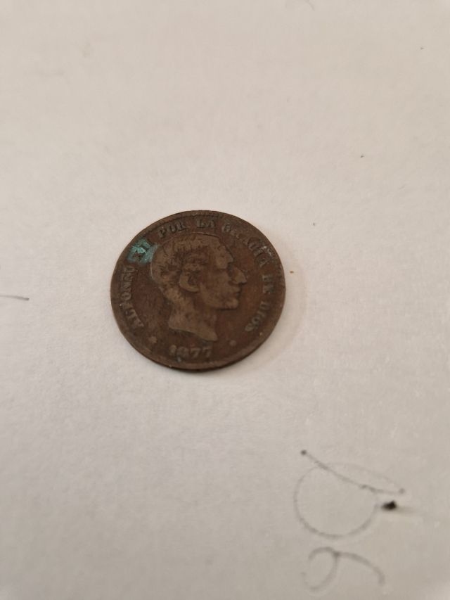 Moneda 5 céntimos 1877