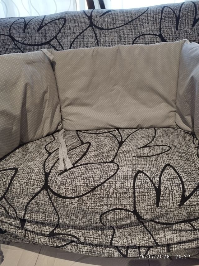 Chichonera bebé estrellas gris y blanco