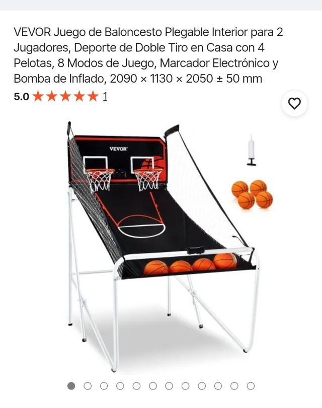 Juego Arcade Baloncesto Plegable,sin abrir, ticket