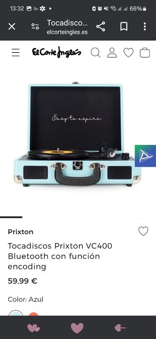 Tocadiscos Prixton azul