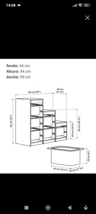Mueble almacenaje infantil blanco-turquesa