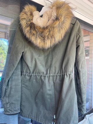 Abrigo militar verde oliva talla XS