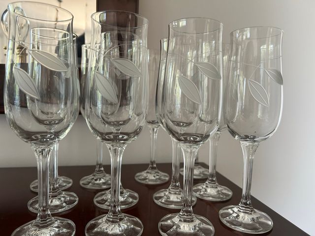 Copas champán - 12 uds. cristal