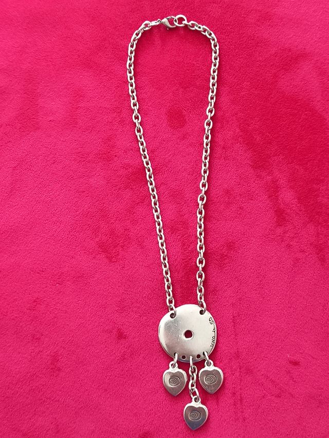 Gargantilla Plata - Colgante Corazones