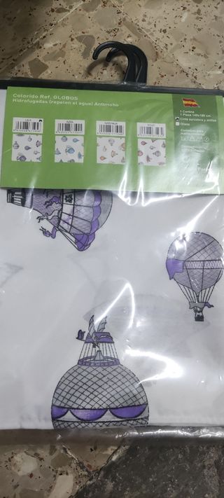 Cortina Baño Globos 140x180cm