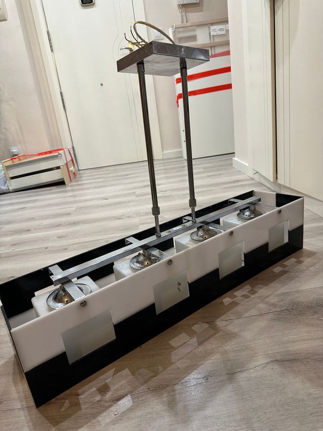 Lámpara techo moderna blanco-negro