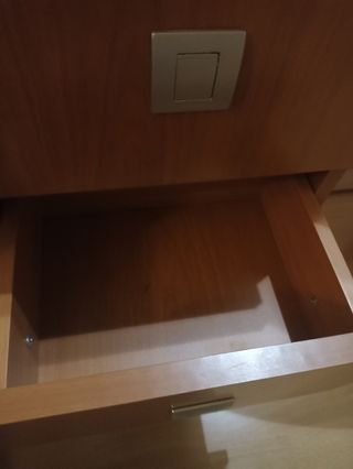 Mueble recibidor madera-cristal
