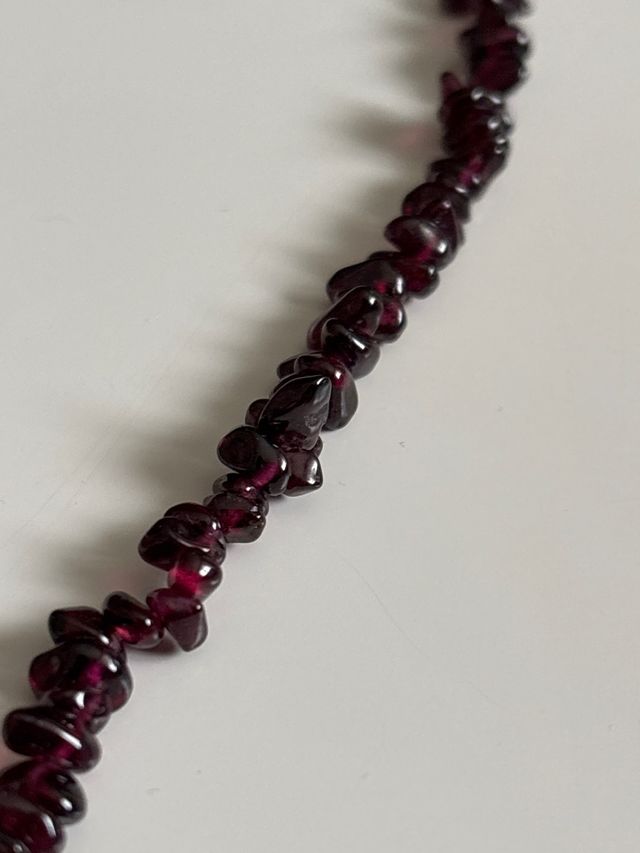 Collar de piedras Granate/Rojo