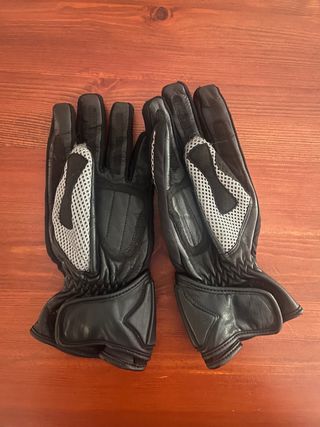 Guantes moto piel | Negro-Gris