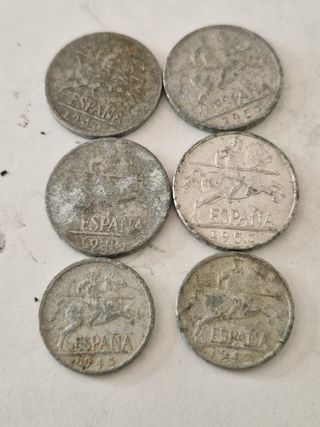 Monedas España 5 y 10 céntimos