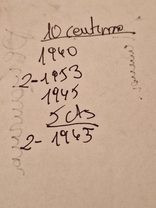 Monedas España 5 y 10 céntimos