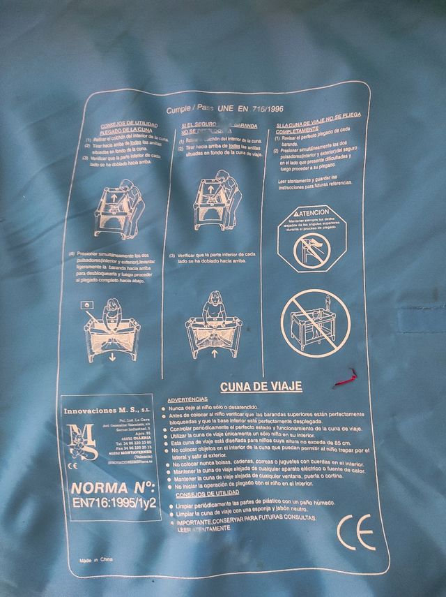 Cuna bebe plegable