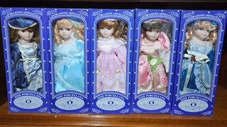 5 Bambole Porcellana Collezione