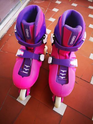 Patines Oxelo niñas - Rosa y morado