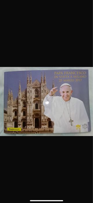 Cartolina Papa Francesco Milano 2017