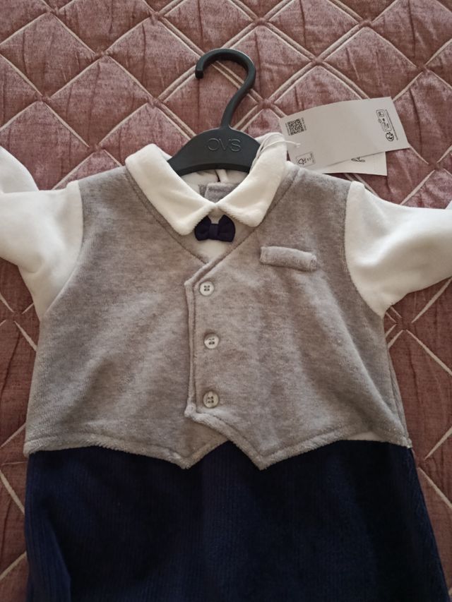 Pelele Bebé pajarita - 3-6 meses