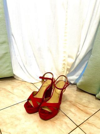 Sandali Primadonna rossi, plateau